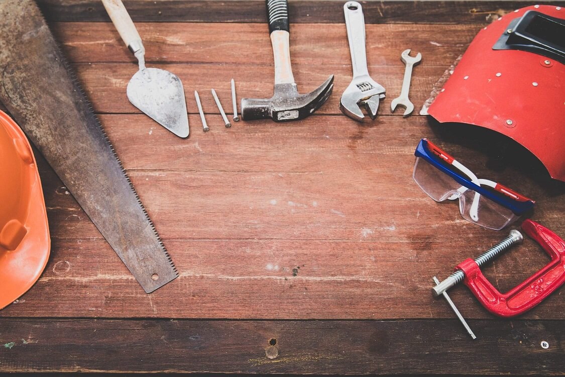 handyman tools on a table